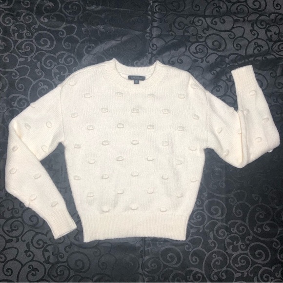 ⭐️NEW⭐️ Ann Taylor Cream/Off White Popcorn Stitched Pullover Sweater - Picture 12 of 13